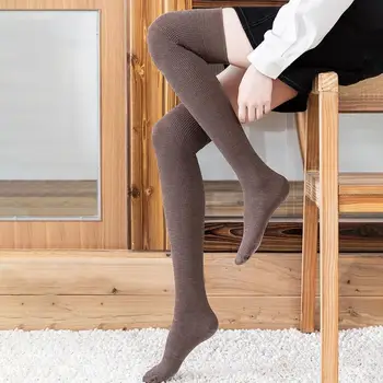 1 Чифт Стилни Зимни Минерални Женски Дълги Чорапи, Дълги Обувки, Нескользящий Отглеждане За Отслабване На Краката