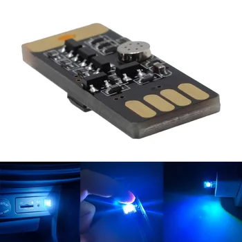 1X Авто USB LED Добре дошли Светлина, Свири Музика, Затемняемые Светлини, Атмосферни Декоративна Лампа Преносима щепсела и да играе, RGB, Гласова активация