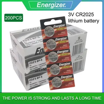 200 бр. Оригинални Energizer CR2025 DL2025 Бутон на Батерията 3 Литиеви Батерии за Часа Компютърен Калкулатор за Управление на DL/CR2025