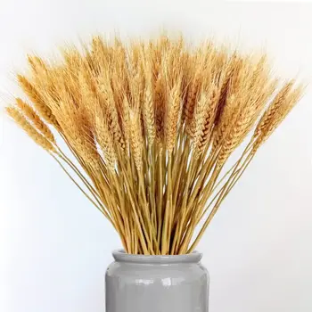 20pcs Пшеничен Делегираните от Изкуствени Цветя, Естествени сухи цветя За Дома Масата на Сватбени Декорации DIY Букет Консервирани Цветове