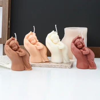 3D Майка на Любовта Ръка Силиконова Форма Скърпвам Мухъл Смола Гипс Шоколад Свещ Бонбони Форма за Подаръци за Деня на Майката Начало Декор
