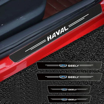 4 бр. Въглеродни Влакна Авто Праг Срещу надраскване Защитен Стикер за Dodge Journey Ram 2500 Зарядно Устройство Challenger Dakota Аксесоари