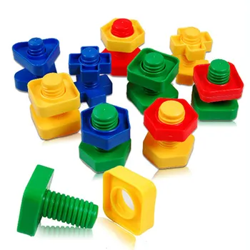 5 Компл. Спирални Строителни Блокове Пластмасови Изкуствени Блокове във Формата На Ядки Играчки за Деца, Образователни Играчки, Мащабни Модели на Монтесори