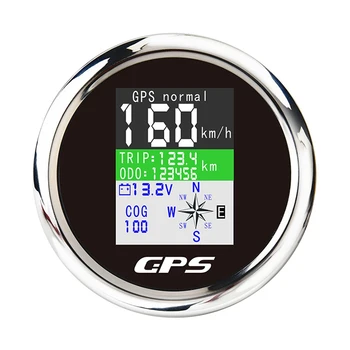 85 mm Умен GPS за измерване на Скоростта Водоустойчив TFT Екран Цифров Оборотомер Километраж с GPS Антена за Автомобил, Лодка Мотоциклет