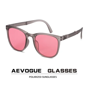 AEVOGUE Нови Модни Слънчеви Очила Дамски Квадратни Очила За Мъже Ретро Поляризирани Слънчеви Очила Сгъваеми Очила с UV400 AE1068