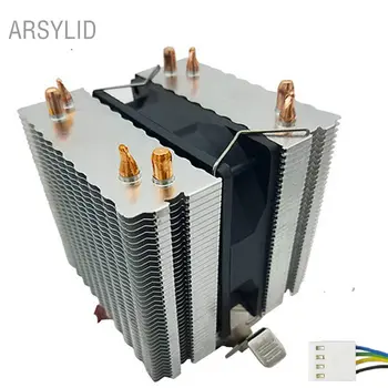 ARSYLID 4PIN 4 топлинни тръби процесора охладител 9 см вентилатор за охлаждане за Intel LGA775 1151 1366 2011 Охлаждане за AMD AM3 AM4 вентилатор на радиатора
