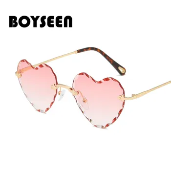 BOYSEEN слънчеви очила с персиковым сърцето на модерен морски дамски слънчеви очила Love Heart UV400 1616