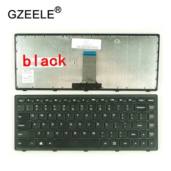 GZEELE нова клавиатура за лаптопа САЩ Lenovo G400S G405S S410p G400AS G410s Z410 g405s FLEX14A FLEX14g Flex 14D черна сребриста рамка