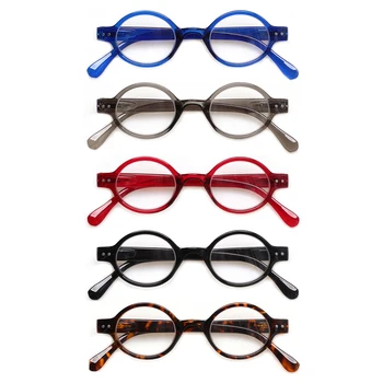 Henotin Очила За Четене За Мъже и Жени с Ретро Кръгли Рамки, Оптични Очила за Далекогледство, HD, Очила с Лупа Предписване на Очила