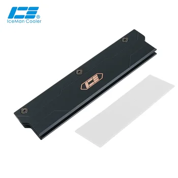 IceManCooler Изцяло меден Радиатор ram, Рассеивающий жилетка, поддръжка на DDR5, DDR4, DDR3, Электрофоретический черно, Термозащитная уплътнение в пакет