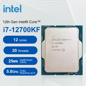 Intel Нов Core i7-12700KF i7 12700KF 3.6 Ghz Двенадцатиядерный двадцатипоточный процесор на 10 НМ L3 = 25 М 125 W LGA 1700 Processador