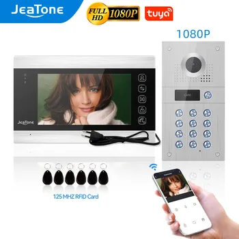 JeaTone 960P Sasha WiFi, Кабелна видео домофон с камера и кодова Клавиатура/RFID Карти, Система за Контрол на Достъпа Запис за Откриване на Движение
