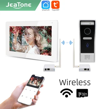 Jeatone Sasha smart 7-инчов WIFI IP видео домофон телефон звънчева камера система с безжичен WIFI Мост Box87203