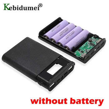Kebidumei САМ Power Bank Калъф 4x18650 Кутия За Съхранение на Зареждане на Батерията 5 В Двойна USB Type C Android Micro USB Интерфейс За Смартфони