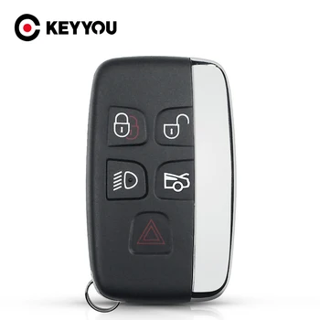 KEYYOU Smart Remote Автомобилен Ключ във формата на Миди 5 Бутона За Land Rover Range Rover Evoque Sport, Discovery 4 За Jaguar Freelander XFL XE XJ