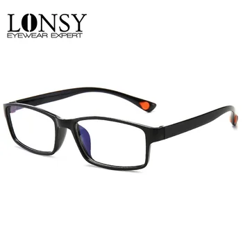 LONSY Модни TR90 Очила За Четене, За Жени и За Мъже Ultralight Увеличително Далекогледство Очила Против Синя Светлина Лещи Óculos Gafas