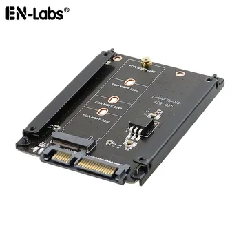 M. 2 NGFF SSD за 2,5-инчов SATA адаптор, M2 B-key за 2,5 твърд диск Конвертор за 2230/2242/2260/2280 мм-7 мм, 2,5 