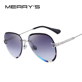 MERRYS DESIGN Женски Пилотните Градиентные Слънчеви Очила Без Рамки UV400 Защита S6121