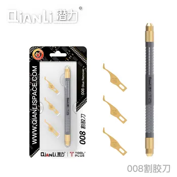 QianLi ToolPlus 008 Многофункционален набор от керамични остриета за ножове с една дръжка и 3 бр. нож за ремонт на дънна платка с чип за мобилен телефон