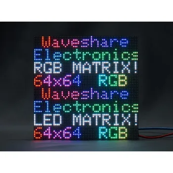 RGB Пълноцветен led матрица панел за Raspberry Pi със стъпка 3 мм, 64 × 64 пиксела, с регулируема яркост RGB-Matrix-P3-64x64