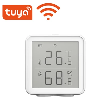 Sasha WIFI Сензор за температура и влажност на въздуха Умен Дом в Закрито Интелигентна Връзка с климатик и сирена Smart Life
