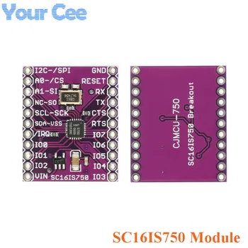 SC16IS750 Единния UART С модул Трансформация на интерфейса SPI шина I2C За промишлени CJMCU-750 Модул Програмируем Порт вход изход