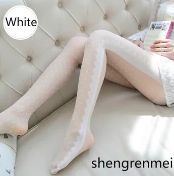 Shengrenmei 2019, Секси Женски Прозрачни Чорапогащи, Сладки Чорапи, Летни Тънки Бели Черни Чорапи Със Завързана Модел Отстрани, Директна Доставка