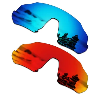 SmartVLT 2 БР Поляризирани Слънчеви Очила Сменяеми Лещи за Летателна Якета Oakley Ice Blue и Fire Red