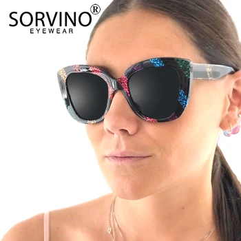 Sorvino Ретро Дизайн Блестящи Слънчеви Очила 