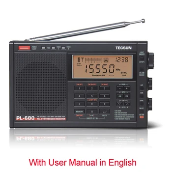 Tecsun PL-680 Радио FM Цифрова настройка Полнодиапазонный FM/MW/SBB/PLL СИНТЕЗИРАН стерео Радио Портативен Говорител на Автоматичен режим сън