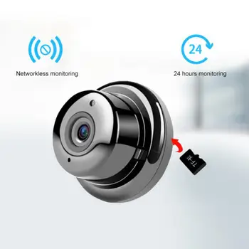 V380 Безжична WiFi камера 1080P за нощно виждане Камера за видеонаблюдение с вграден микрофон вход, вграден високоговорител изход
