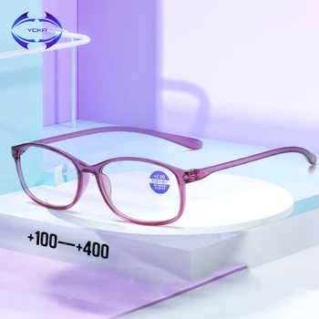 VCKA TR90 Очила За Четене Мъжки Анти-Сини Лъчи Очила За Далекогледство Срещу Умора Компютърни Очила +1.5 +2.0 +2.5 +3.0 +3.5 +4.0