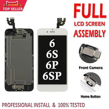 ААА Дисплей За iPhone 5S 6 6S Plus 6P 6SP LCD Дисплей, Пълен Комплект Сензорен Екран Дигитайзер Пълна Събрание Подмяна на 100% Тестван + Камера