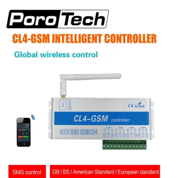 безплатна доставка CL4-GSM SMS Контролер за Домашно Охранителна Сигурност Безжично Дистанционно управление Превключвател на GSM Приемник 4 Реле за отваряне на врата