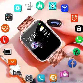 Детски Часовник с пълен сензорен екран, Детски Часовници За Момичета и Момчета, Детски Bluetooth-съвместими Часовници, Електронни цифрови Ръчни Часовници за Студенти