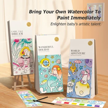 Джобни Акварелни Бои за Оцветяване на Декоративни Книга Книга За Рисуване САМ Художествени Оцветяване За Възрастни и Детски Стоки За Бродерия Подарък