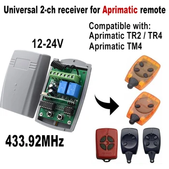 За Aprimatic TR2 TR4 TM4 433,92 Mhz Приемник за Дистанционно Управление на гаражни врати Канал 2 12 В 24 В Универсален 433 Mhz Контролер за Отваряне