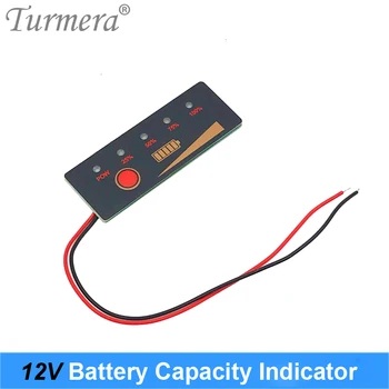 Индикатор за Капацитет на Батерията 12 В за 3 ГОДИНИ 12,6 В Кутия за Съхранение на Литиева Батерия и Непрекъсваемо захранване Тестер Совалка Turmera A