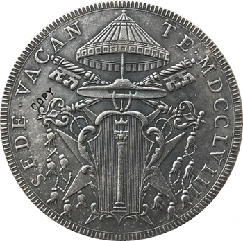 Италиански държавата 1758 1 скудо - копие от монети Клемента VIII Sede Vacante