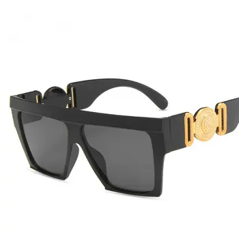 Квадратни Големи Слънчеви очила Дамски 2021 Луксозна Марка Дамски Слънчеви очила за Мъже с Плосък Покрив Gafas Слънчеви очила oculos de sol UV400
