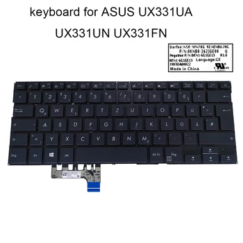 Конфедерация на немската клавиатура с подсветка за ASUS ZenBook 13 UX331 UX331F UX331UA UX331UN на клавиатурата SW GR QWERTZ 0KNB0 262JGE00 2629CS00