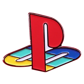 Логото на PS1 эмалевая жени Ретро Електронна игрова конзола носталгия аксесоар геймър