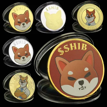 Монета Dogecoin Killer SHIBA Inu (SHIB) Криптомонеты Позлатени Физически Монети Shib Сувенири и Подаръци Възпоменателна Монета