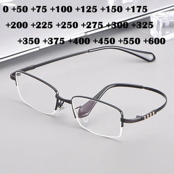 Мъжки слънчеви очила за четене, ултра-леки очила за четене със синя светлина, Титановая дограма, Защита от uv Очила за далекогледство +125 +175