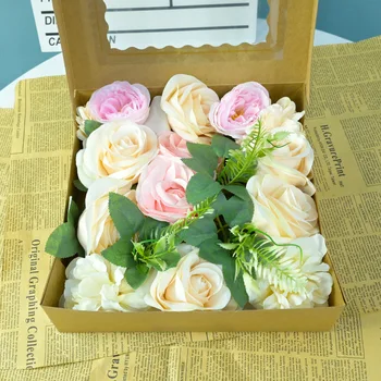 Направи си САМ Цветя В Опаковка Моделиране Букет Цветя За Рожден Ден, Подарък За Свети Валентин 