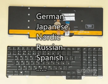 Немска, японска Северните Руски Испанска клавиатура за Dell Alienware 17 R2 17 R3, 0GJNWD 0N4M16 0WHRWD 0V29DK 0P0YHM, с осветление RGB