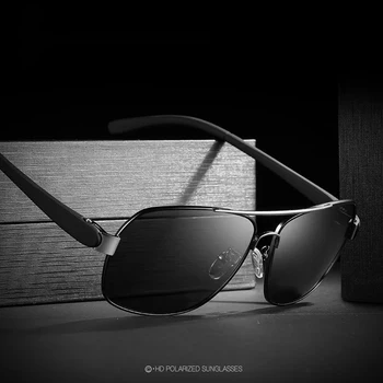 Нови Мъжки Поляризирани Слънчеви Очила За Шофиране, Брендовый Дизайн, Луксозни Ретро Лещи Polaroid UV400, Слънчеви Очила oculos de sol, Покритие