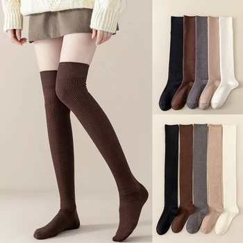 Новите дамски чорапи до прасците, есенно-зимни Високи Кашмир Чорапи, Шарени Чорапи до Бедрото, Ins приливи и отливи, Топли Меки Еластични Чорапи до Коляното