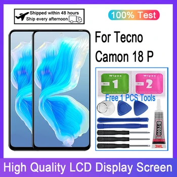 Оригиналът е За Tecno Camon 18 P 18 P CH7 CH7n LCD Сензорен Дисплей Дигитайзер, Подмяна на