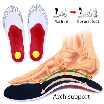 Ортопедични Стелки Шаблон Плоскостопия Висока Подкрепа за Свода на Стъпалото Дишаща Амортизирующая Тампон за Обувки Подметка за Джогинг Вътрешна Подметка